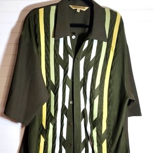 Men Big&Tall Silversilk Olive Shirt 2X